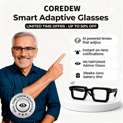 Coredew™ Smart Glasses with Adaptive Light Control